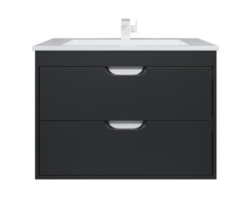 Тумба с раковиной подвесная Uperwood Modul 77х45х57 см, черная матовая