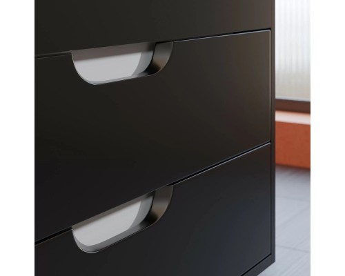 Тумба под раковину подвесная Uperwood Modul 75х44,4х55 см, черная матовая