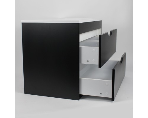 Тумба с раковиной подвесная Uperwood Modul 77х45х57 см, черная матовая