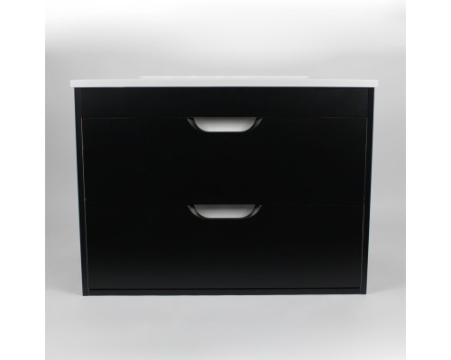 Тумба с раковиной подвесная Uperwood Modul 77х45х57 см, черная матовая