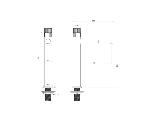 Смеситель для раковины ALTROBAGNO Иконико (Iconico) 010253 Cr