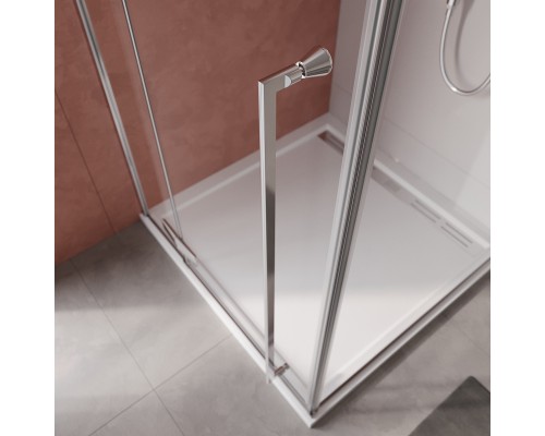 Душевой уголок Cezares Liner 100x100 L LINER-A-1-100-C-Cr-L профиль Хром стекло прозрачное