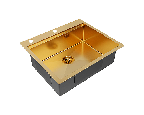 Мойка для кухни Paulmark BRIM-PRO PM705951-BG брашированное золото 590х510 Мойка для кухни Paulmark BRIM-PRO PM705951-BG брашированное золото 590х510