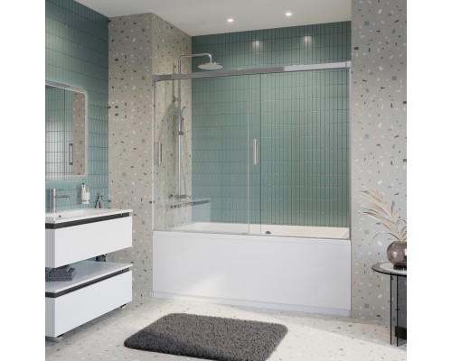 Шторка на ванну Cezares Tandem Soft 170 TANDEM-SOFT-VF-2-170/145-C-Cr-IV Хром