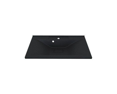 Раковина для ванной кварцевая Uperwood Elen Quartz 80х45х15,8 см, черная матовая, уголь