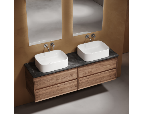 Столешница для ванной комнаты из керамогранита Sancos Black Sky 1600х460, TT160A1