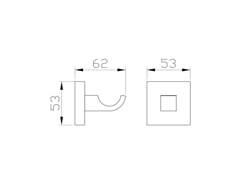 Крючок для ванной Wonzon&Woghand, Хром