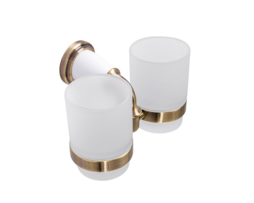 Держатель стакана двойной подвесной ART&MAX AM-E-2602-D-Br