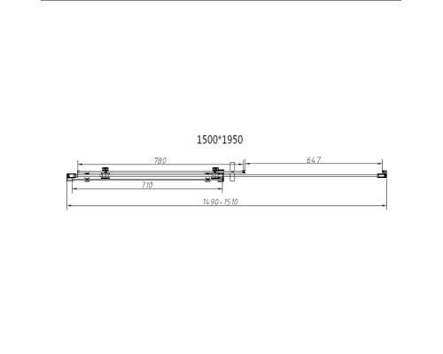 Душевой уголок Vincea Como-N VSR-4CN9015CLB, 1500x900, черный, стекло прозрачное