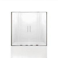 Шторка для ванны NEW TRENDY SMART 160x150 хром