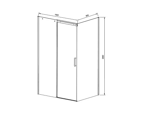 Душевой уголок Vincea Dice VSR-4D9013CL 1300x900 хром стекло прозрачное