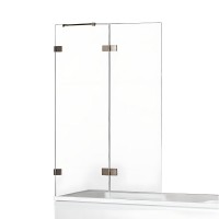 Шторка для ванны NEW TRENDY AVEXA GUNMETAL BRUSHED 130x150 L оружейная сталь