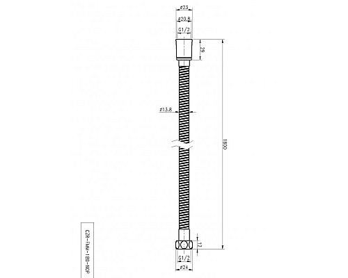 Душевой шланг Cezares Czr CZR-FMM-180-01 Хром
