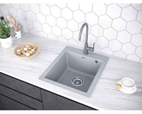 Кухонная мойка Paulmark Zemar 46 PM104651-GRM Серый металлик