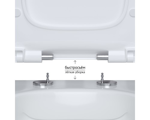 Унитаз подвесной BERGES EGO Rimless сиденье микролифт