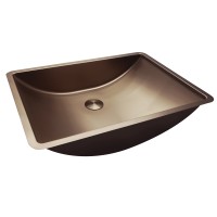 Раковина встраиваемая снизу ABBER Wasser Kreis розовое золото матовое