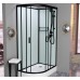 Душевая кабина Frank F411R Black без крыши Размер:110x80x215 см