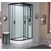 Душевая кабина Frank F411R Black без крыши Размер:110x80x215 см