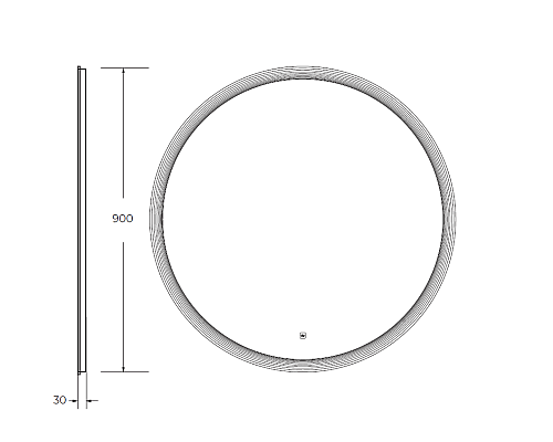 Зеркало Cezares Eco 90 CZR-SPC-ECO-900-LED-TCH с подсветкой с лазерной гравировкой и сенсорным выключателем Зеркало Cezares Eco 90 CZR-SPC-ECO-900-LED-TCH с подсветкой с лазерной гравировкой и сенсорным выключателем
