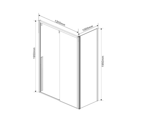 Душевой уголок Vincea Lugano 130x100 Стальной