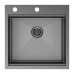 Кухонная мойка Paulmark Kroner-PRO 51 PM705151-GM Вороненная сталь
