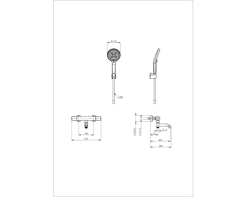 Смеситель для ванны с душем и термостатом Wonzon&Woghand, Белый матовый