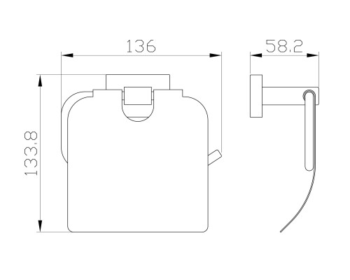 Держатель для туалетной бумаги с крышкой Wonzon&Woghand, Хром