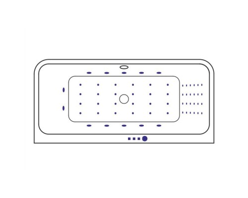 Ванна гидромассажная EXCELLENT Arana 180x85 NANO золото