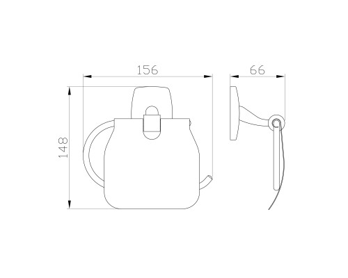 Держатель для туалетной бумаги с крышкой Wonzon&Woghand, Хром