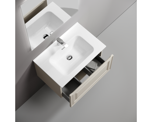 Тумба под раковину подвесная Sancos Very 69х44х40,, с доводчиками, Beige Soft, VR70CE