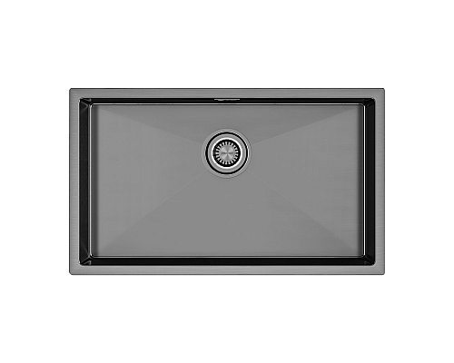 Мойка Paulmark KOHER PM807444-GM вороненая сталь 74х44 Мойка Paulmark KOHER PM807444-GM вороненая сталь 74х44