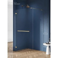 Душевое ограждение NEW TRENDY AVEXA GOLD BRUSHED 50x200 брашированное золото