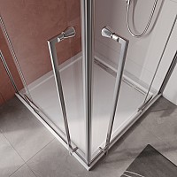 Душевой уголок Cezares Liner 90x90 LINER-A-2-90-C-Cr профиль Хром стекло прозрачное