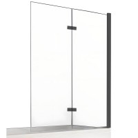 Шторка для ванны NEW TRENDY NEW SOLEO BLACK 120x140 R черный