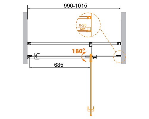Дверь в проём Cezares VALVOLA-B-1-100-C-Cr