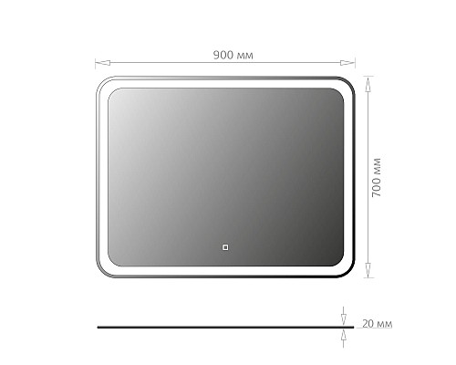 Зеркало Onika Магна 90 с LED подсветкой