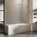 Шторка для ванны NEW TRENDY AVEXA GUNMETAL BRUSHED 70x150 оружейная сталь
