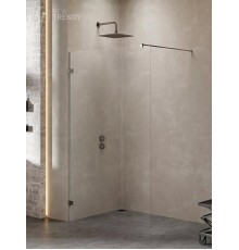 Душевое ограждение NEW TRENDY AVEXA GUNMETAL BRUSHED 80x200 оружейная сталь