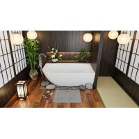 Ванна угловая из искусственного камня Flere Mail 170x85x59 R (белый глянец)