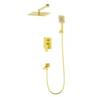 Душевая система встраиваемая Wonzon&Woghand, Брашированное золото