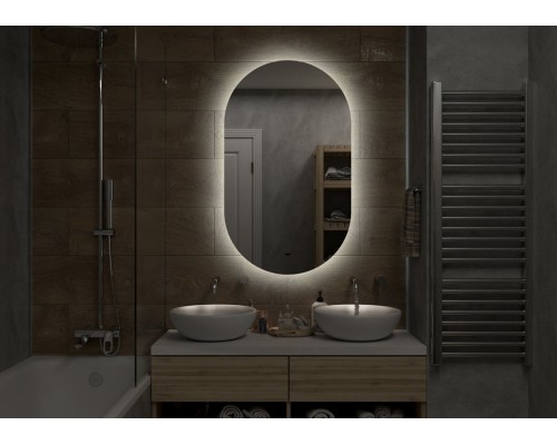 Зеркало Континент Fleur 650x1100 ЗЛП595 с подсветкой с бесконтактным выключателем