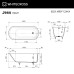 Ванна WHITECROSS Jess 160x71 (RAL мат) иск. камень
