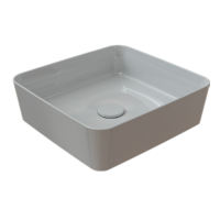 Раковина накладная ISVEA Peak 10PE65040SV квадратная 40 см без белый 10PE65040SV