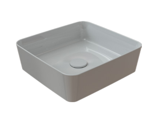 Раковина накладная ISVEA Peak 10PE65040SV квадратная 40 см без белый 10PE65040SV