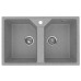 Кухонная мойка из искусственного камня Uperwood ECON UPD-402-003, 2 чаши, серая матовая