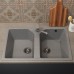 Кухонная мойка из искусственного камня Uperwood ECON UPD-402-003, 2 чаши, серая матовая