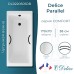 Ванна чугунная Delice Parallel 170х70 с черными матовыми ручками