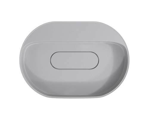 Раковина накладная овальная Uperwood Tanos Quartz 55 см, белая, "жасмин"