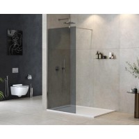 Душевая перегородка Cezares Liberta 100 LIBERTA-L-1-100-120-GR-Cr Хром серое