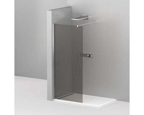 Душевая перегородка Cezares Liberta 100 LIBERTA-L-1-100-120-GR-Cr Хром серое